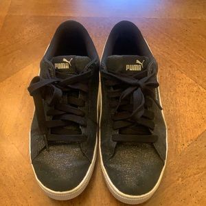 Black Puma glitter sneakers 8